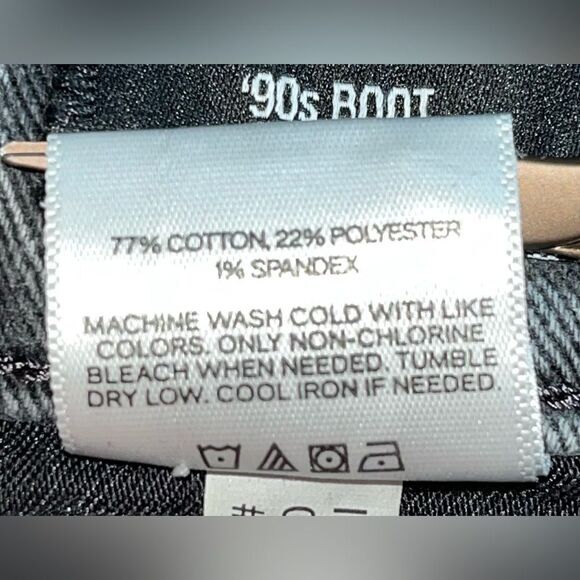 Express 90s Boot Jeans Flare High Rise - Gray Wash Stretch Women's 12R - Picture 5 of 5